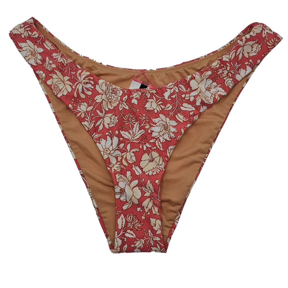 J. Crew Womans size S Curved Waist Cheeky Bikini Bottoms in Tossed Floral NEW